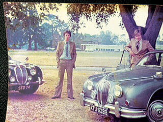 Members letters: Steve Draper with his brother and their Jaguar cars